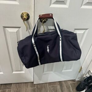 Polo by Ralph Lauren Blue and White Duffel Bag Durable Travel Essential